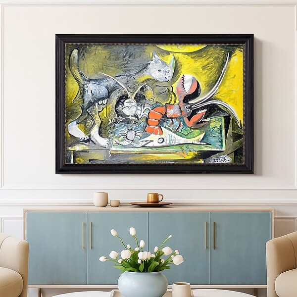 Still Life with Cat and Lobster 1962-Pablo Picasso-Custom Framed