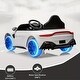 preview thumbnail 3 of 3, 12V Ride On Sports Car, Battery Powered Car, Ride On Car with Horn, Soft Start, LED Light, Music, USB, Double Door (White)