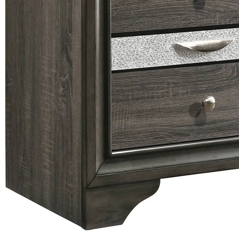Sleek Modern 3-Drawer Nightstand with Jewelry Storage