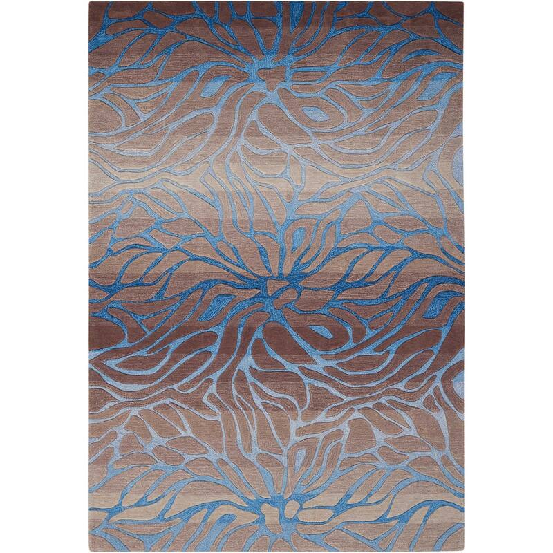 Casu Abstract Modern Stain Resistant Area Rug By HomeRoots - 66' X '42' X '0.5