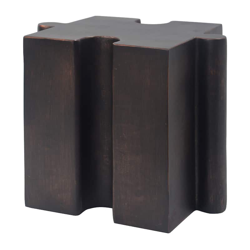 Christopher Knight Home - Karen Puzzle Art Modern 2-Piece Modular Outdoor Side Table Set with Interlocking Design