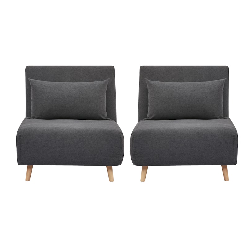 Artdeco Home Tustin Sleeper Chair Set of 2 - Dark Grey