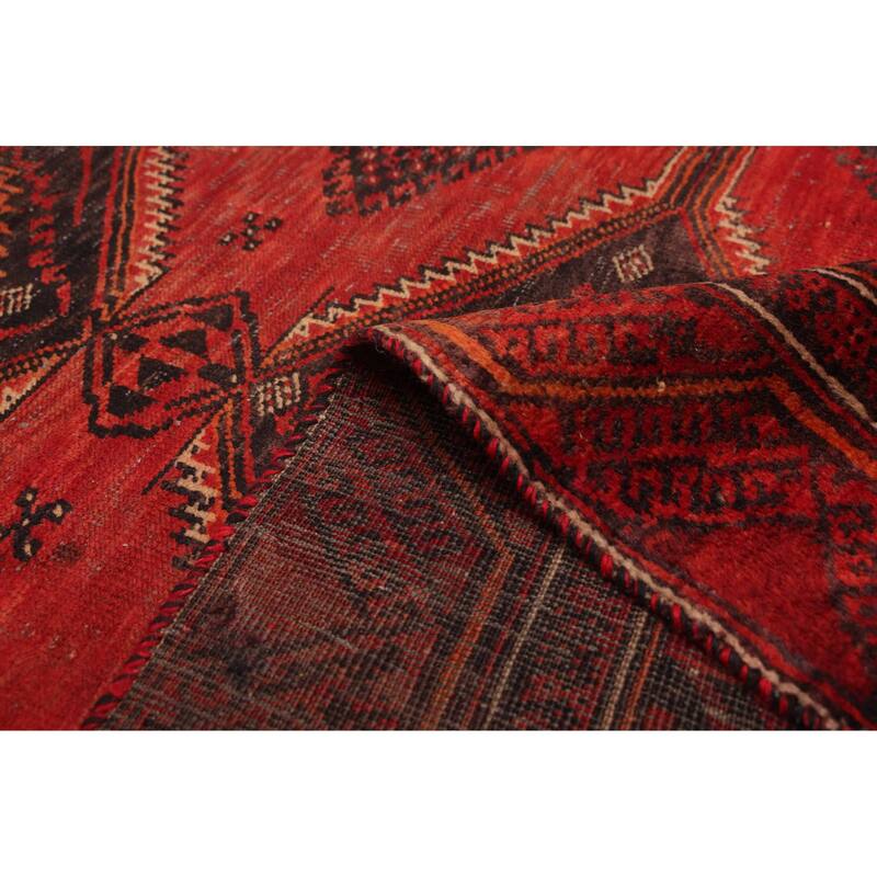 ECARPETGALLERY Hand-knotted Baluch Red Wool Rug - 3'3 x 6'6