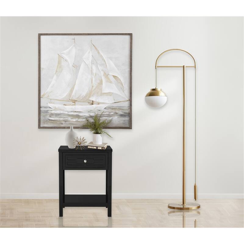 Nightstand with Drawer and Storage Shelf Modern End Table Side Table Wood Night Stand Bedside Table for Bedroom, Living Room