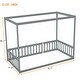 preview thumbnail 12 of 21, Twin Size Canopy Frame Floor Bed