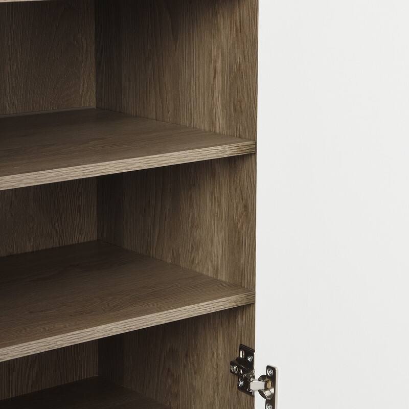Multi-functional Shoe Bench Entryway with Storage,Padded Seat and Adjustable Shelves