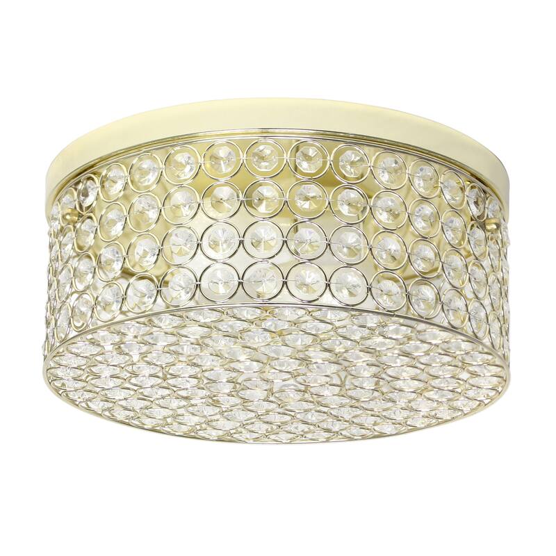 12" Elipse Round Flushmount - 12 x 12 x 5 in - 12 x 12 x 5 (L x W x H) - Gold