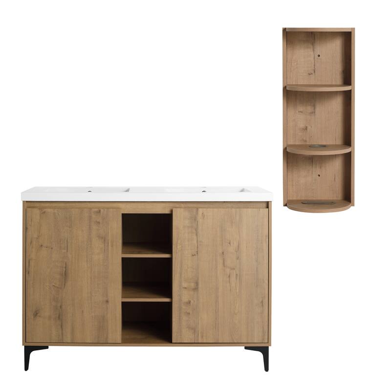 48" Freestanding Bathroom Vanity With Double Sink