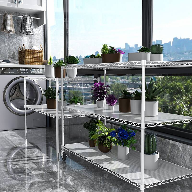 5 Tier metal storage rack with lining