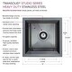 preview thumbnail 5 of 9, Transolid 15-in x 15-in x 9-in Undermount Stainless Kitchen/Bar Sink, SinkPocket, Grid, Strainer - 15-in x 15-in x 9-in