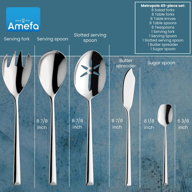 Amefa Metropole 45 Piece Flatware Set