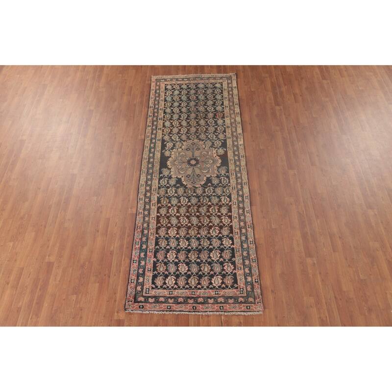 Mahal Persian Runner Rug Wool Carpet - 3'7"x 10'4"