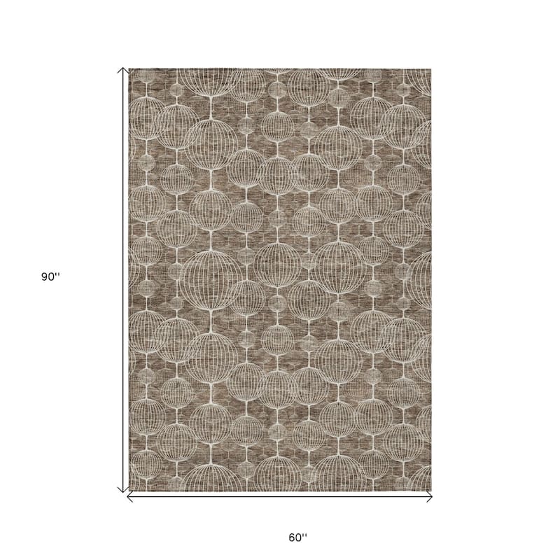 HomeRoots Geometric Transitional Rectangle Outdoor Rug