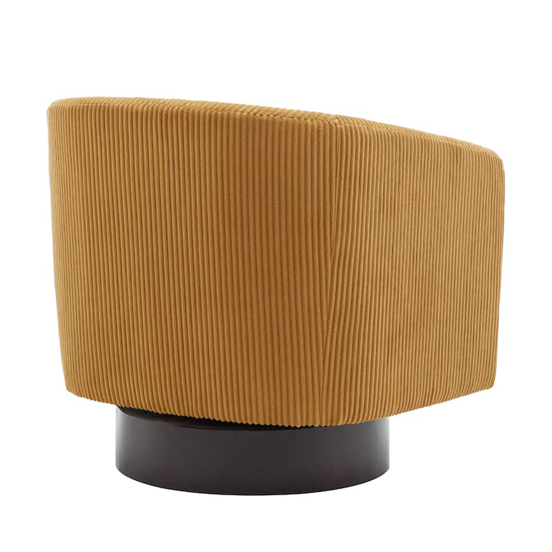 Modern Round Swivel Accent Chair Set of 2 Barrel Chair for Living Room