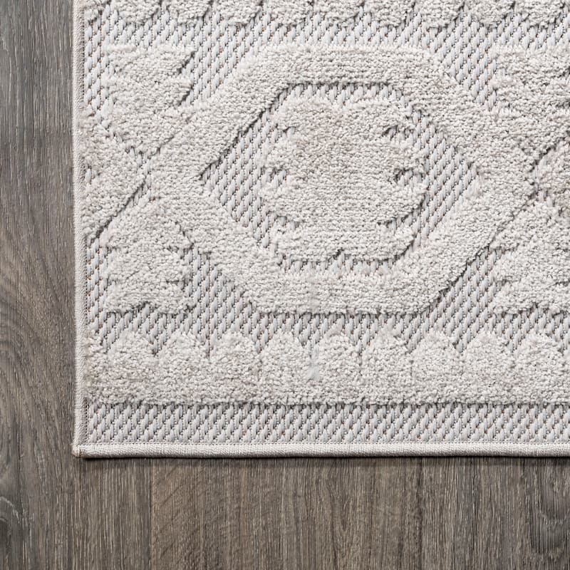 JONATHAN Y Jordan High-Low Pile Mediterranean Tile Indoor/Outdoor Area Rug