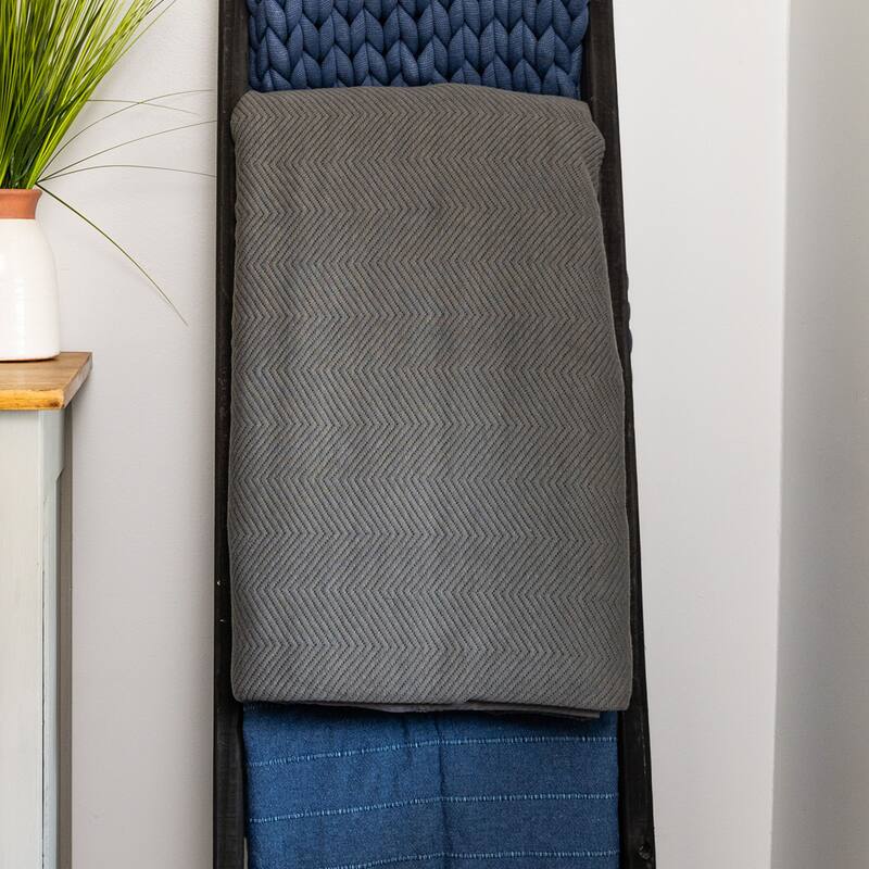 Jersey Knit Weighted Blanket with Removable Cover, 20 LB - Grey