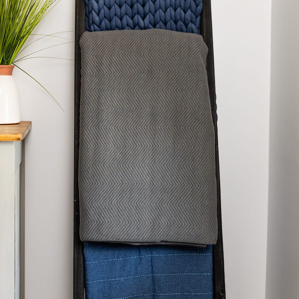 Jersey Knit Weighted Blanket with Removable Cover, 20 LB