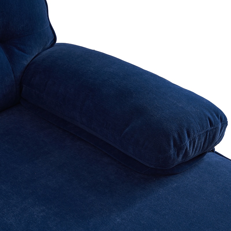 82.6" Velvet L-Shaped Sectional Sofa with Cloud-Like Cushions