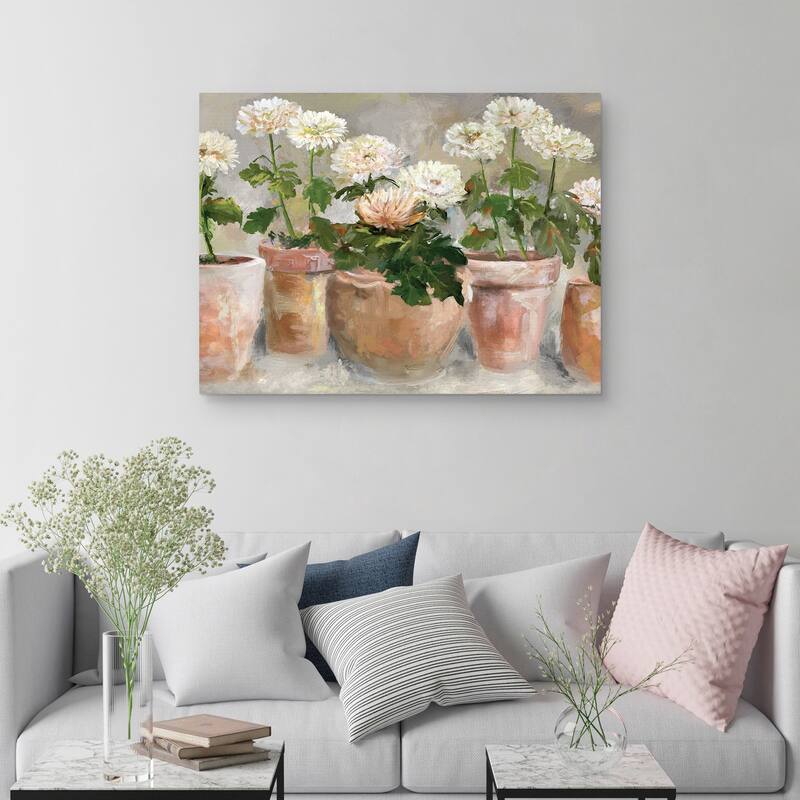 Mums the Word Portrait by Studio Arts Canvas Art Print