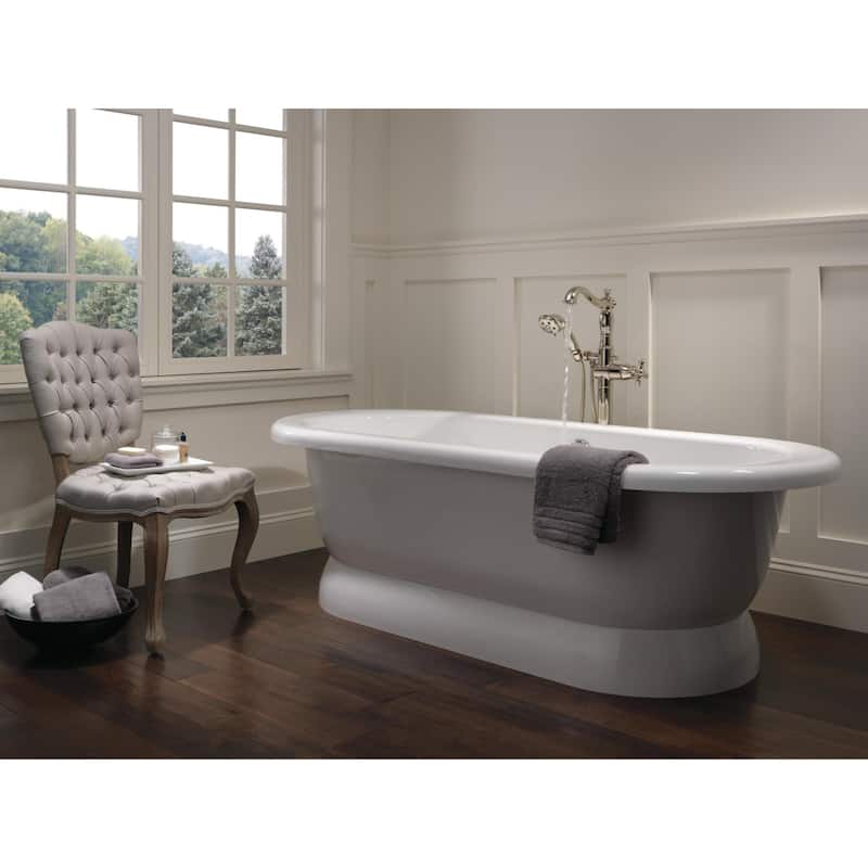 Delta Cassidy Floor Mounted Tub Filler with Personal Hand Shower Less