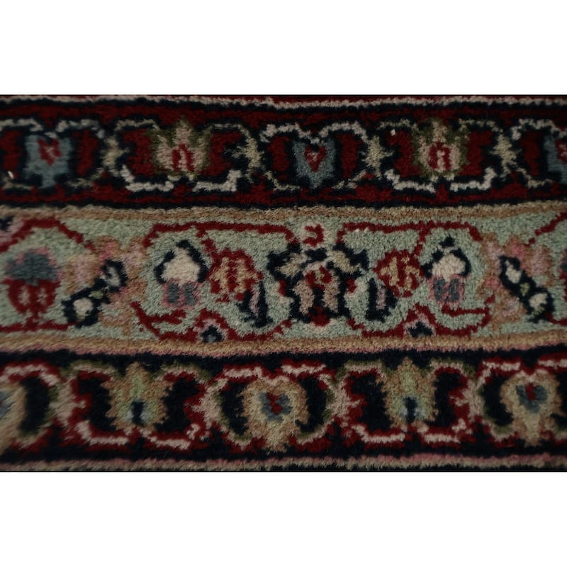 Hand Knotted Oriental 100% Wool Carpet Traditional Floral Red Sarouk Area Rug - 13' 1'' X 8' 10''