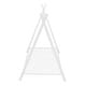 preview thumbnail 10 of 9, White Twin Size Metal House Tent Floor Play Bed with Slat for Kids, Girls and Boys