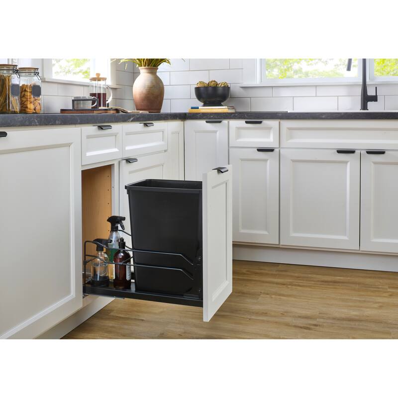 Rev-A-Shelf Pullout Kitchen Trash Can 35 qt. with Soft-close, 53WC-1535SCDM-111