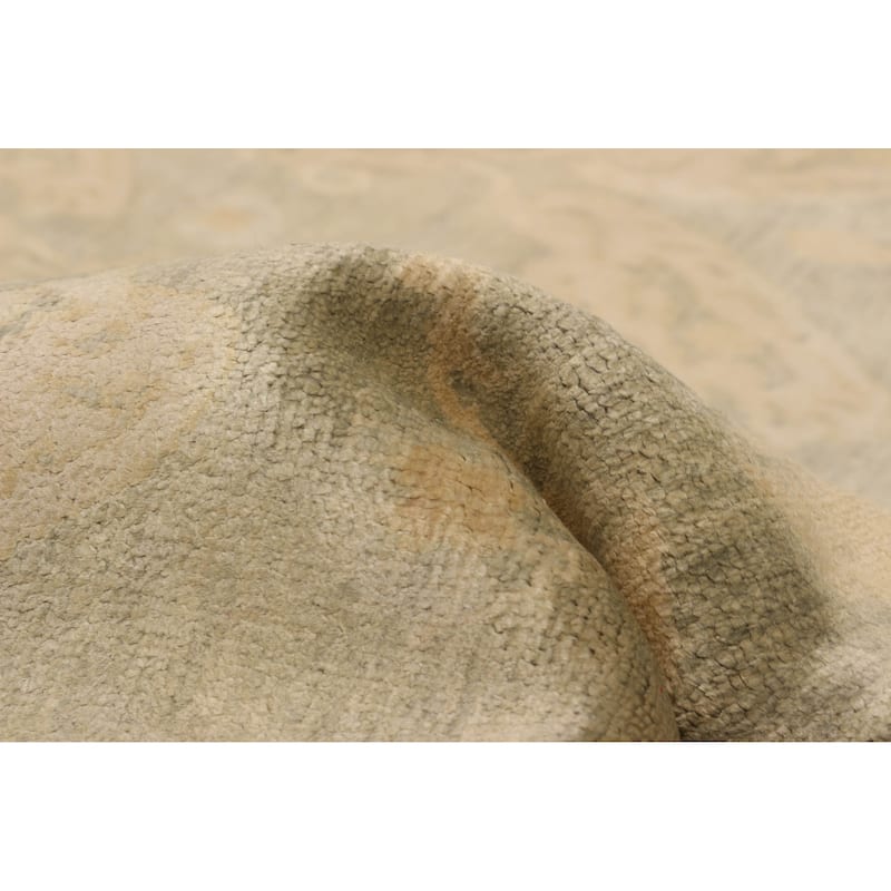ECARPETGALLERY Hand-knotted Heritage Olive Silk Rug - 8'11 x 11'9