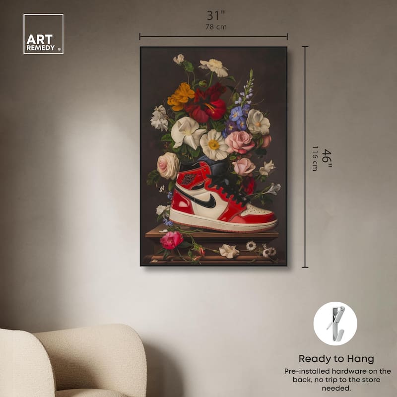 Sneaker Bouquet II Canvas by Art Remedy