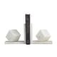 preview thumbnail 7 of 15, White, black or Green CosmoLiving by Cosmopolitan Black Marble Orb Bookends (Set of 2)