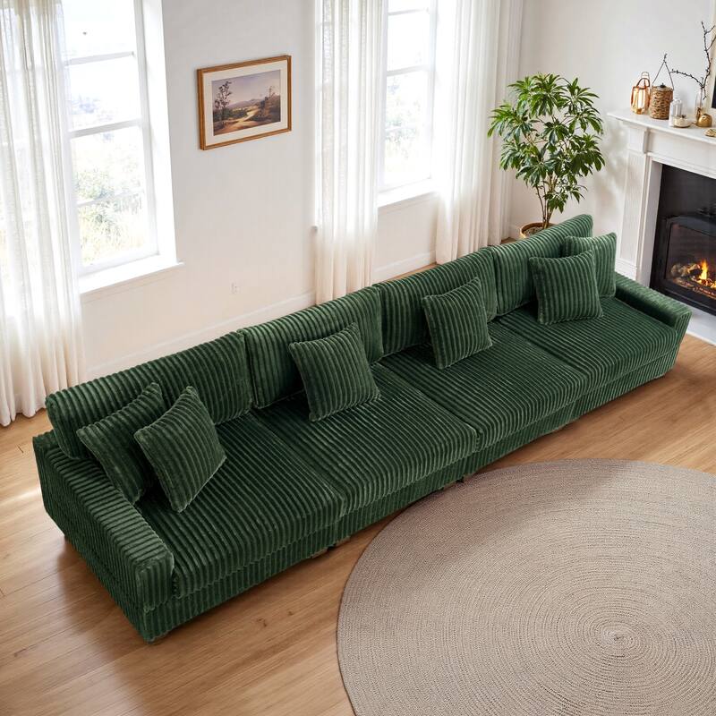 Anne 150" W Oversized Upholstered Modular Sectional Sofa