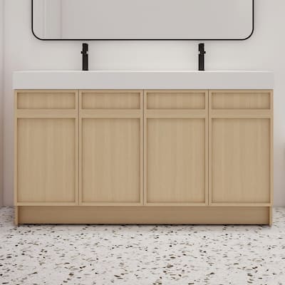 Malwee 30"/36"/48"/60" Bathroom Vanity with Sink, FreeStanding Vanity with Soft Close Doors and adjustable shelf