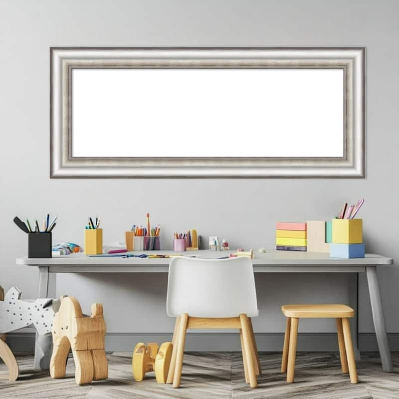 Amanti Art Salon Silver Framed Dry Erase Magnetic Board