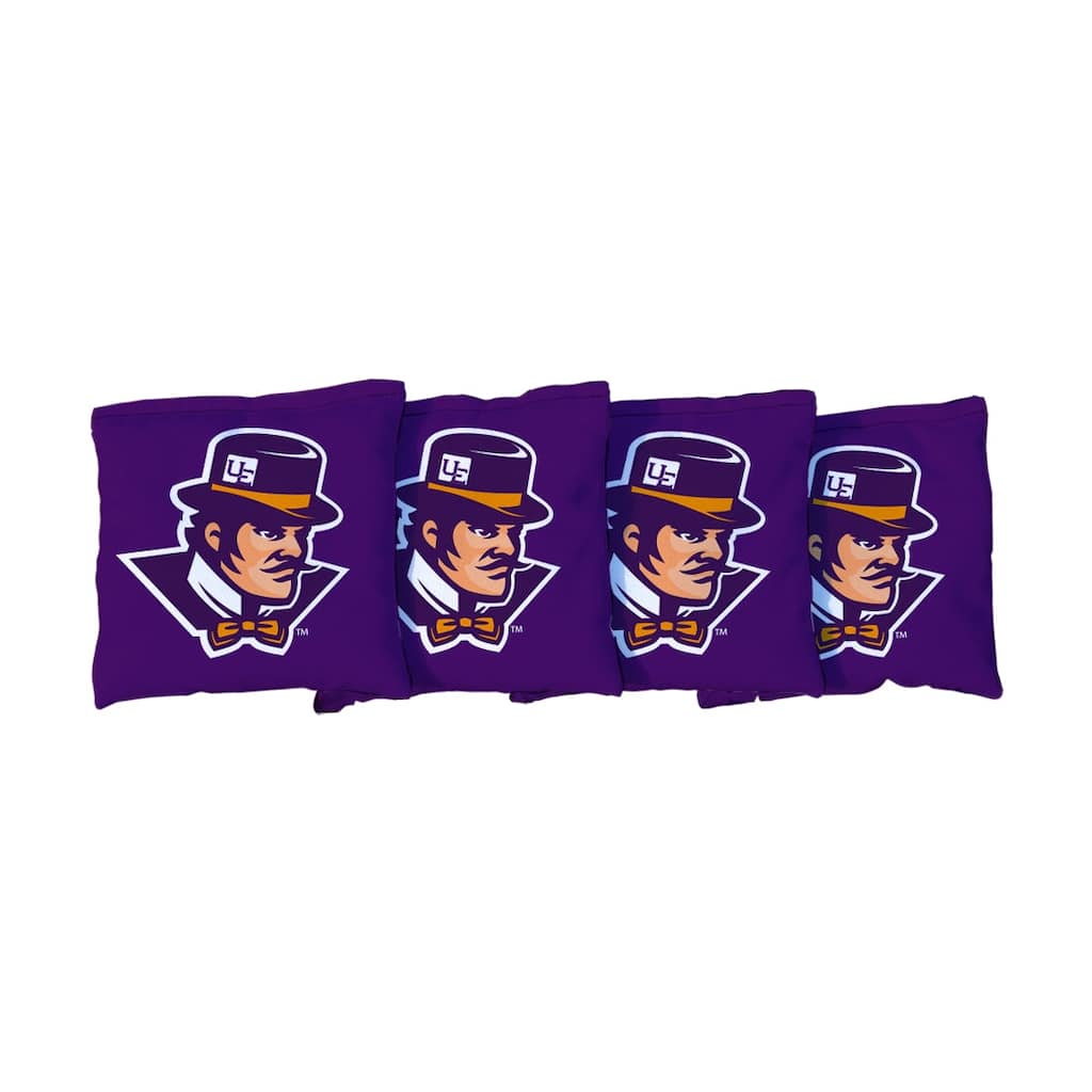 University Of Evansville Purple Aces Purple Cornhole Bags