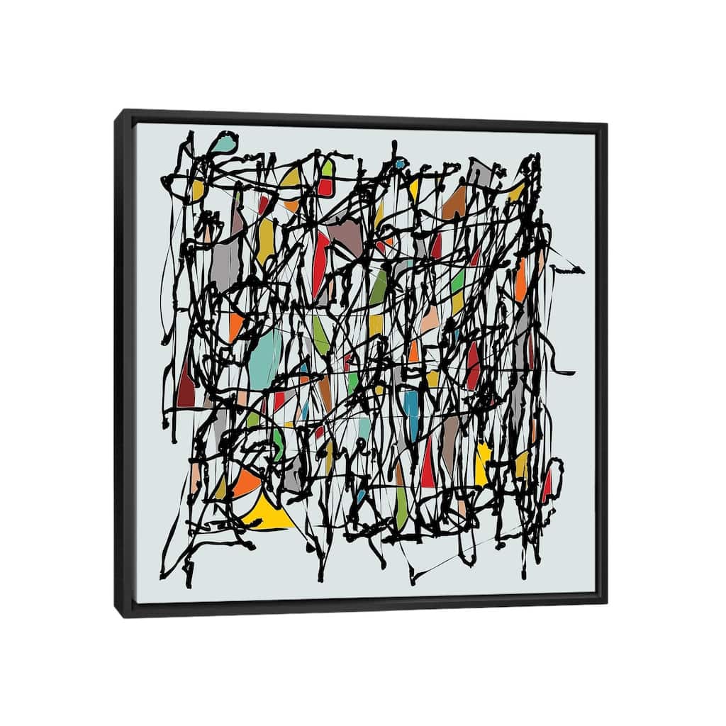 iCanvas "Pollock Wink II" by Angel Estevez Framed Canvas Print
