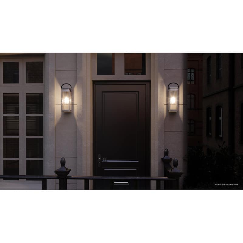 Luxury Nautical Stainless Steel Outdoor Wall Light by Urban Ambiance - 19-3/8"H x 7-7/8"W x 6-1/2"Dep