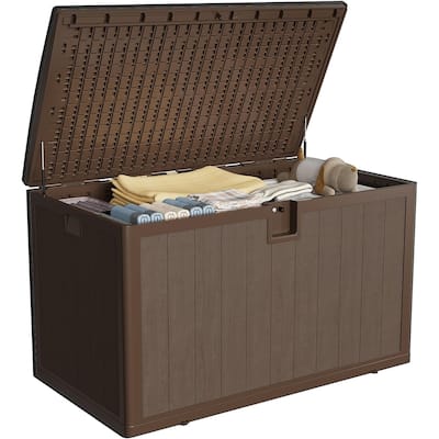 130 Gallon Outdoor Storage Box Lockable Deck Boxes for Patio