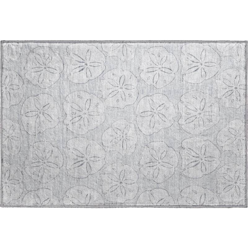 Premium Washable Super Soft Coastal Seashell Imprints Mayfield Rug