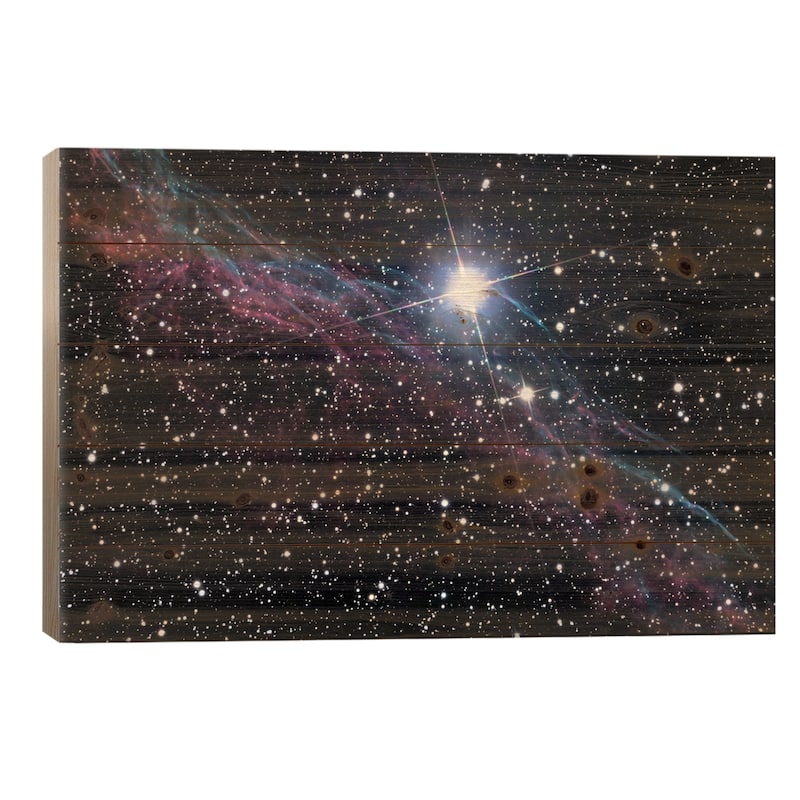 Veil Nebula (NASA) Print On Wood by NASA - Multi-Color - 26x40x1.5