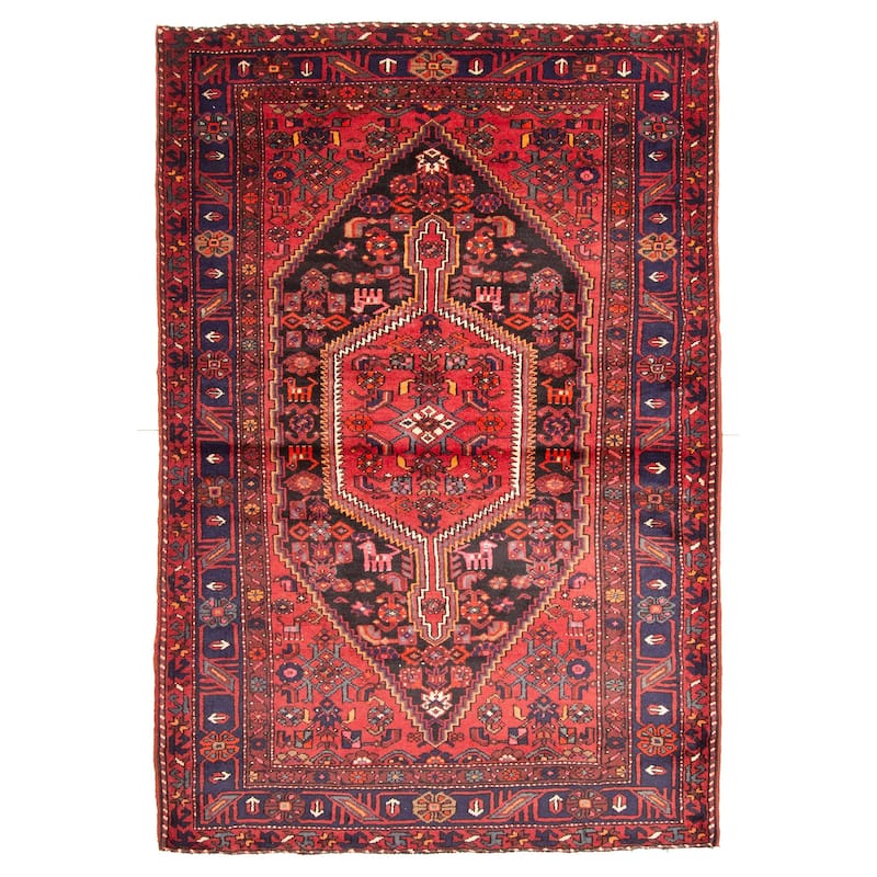 ECARPETGALLERY Hand-knotted Anadol Black Wool Rug - 5'1 x 7'3