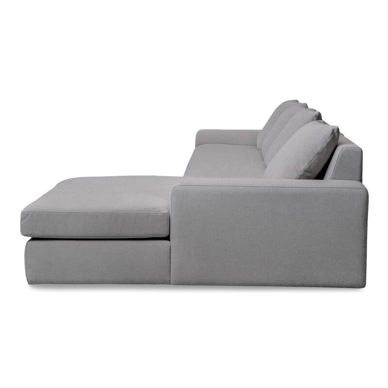 NADAAL STUDIOS Cavan Right-Facing Sectional Sofa, Wide Track Arms, Performance Polyester Upholstery, Seats 5, Rust