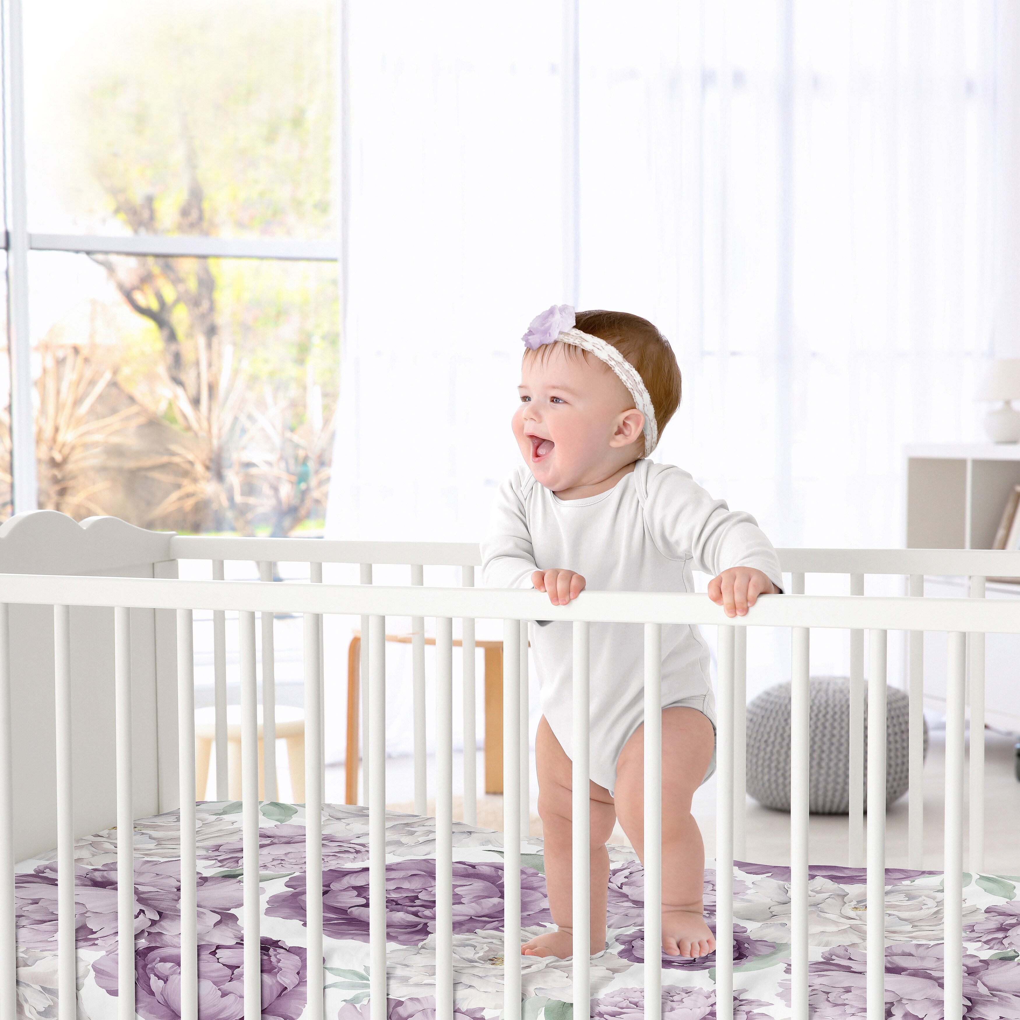 Sweet whisked jojo watercolor floral crib bedding