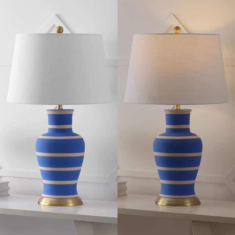 Astra 17.75" 2-Light Modern Bohemian Resin/Iron/Frosted Glass Danish Cactus LED Table Lamp, by JONATHAN Y