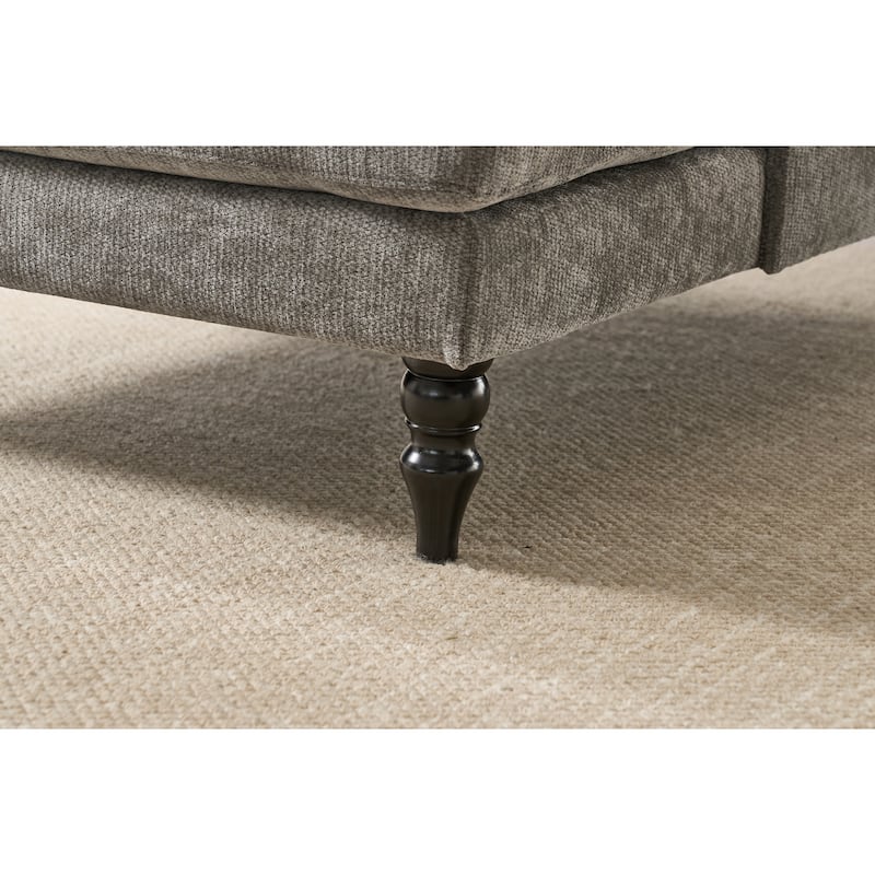 GDFStudio - Marcelline Chaise Lounge Recliner with Solid Wood Frame and Cushion