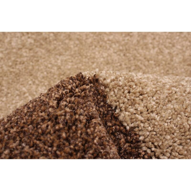 ECARPETGALLERY Machine Woven Lotus Mod Khaki Polypropylene Rug - 6'7 x 9'6