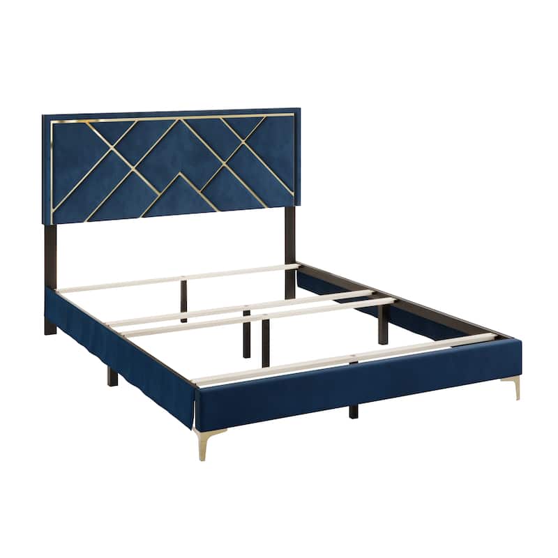 CraftPorch 3 Piece Bedroom Nightstands Set Velvet Upholstered Bed
