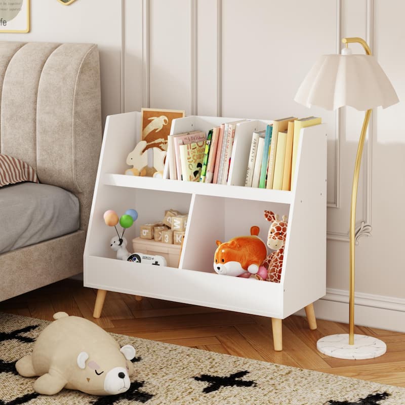 Kids Bookshelf and Toy Organizer