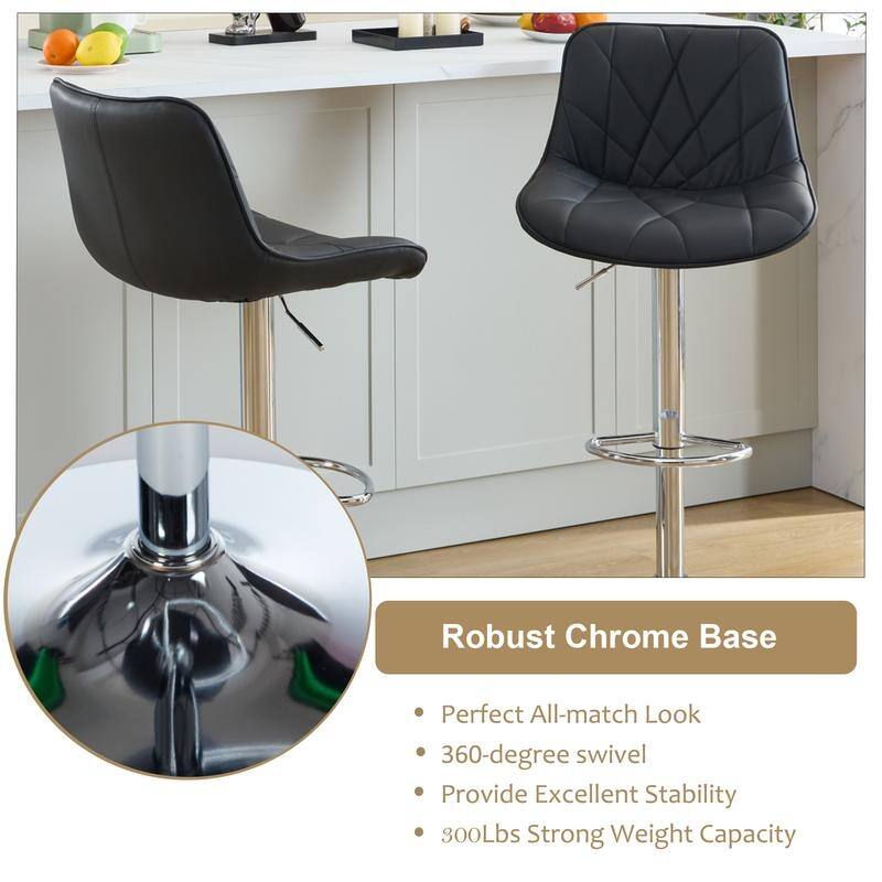 Adjustable Swivel Counter Height Bar Stool Set of 6
