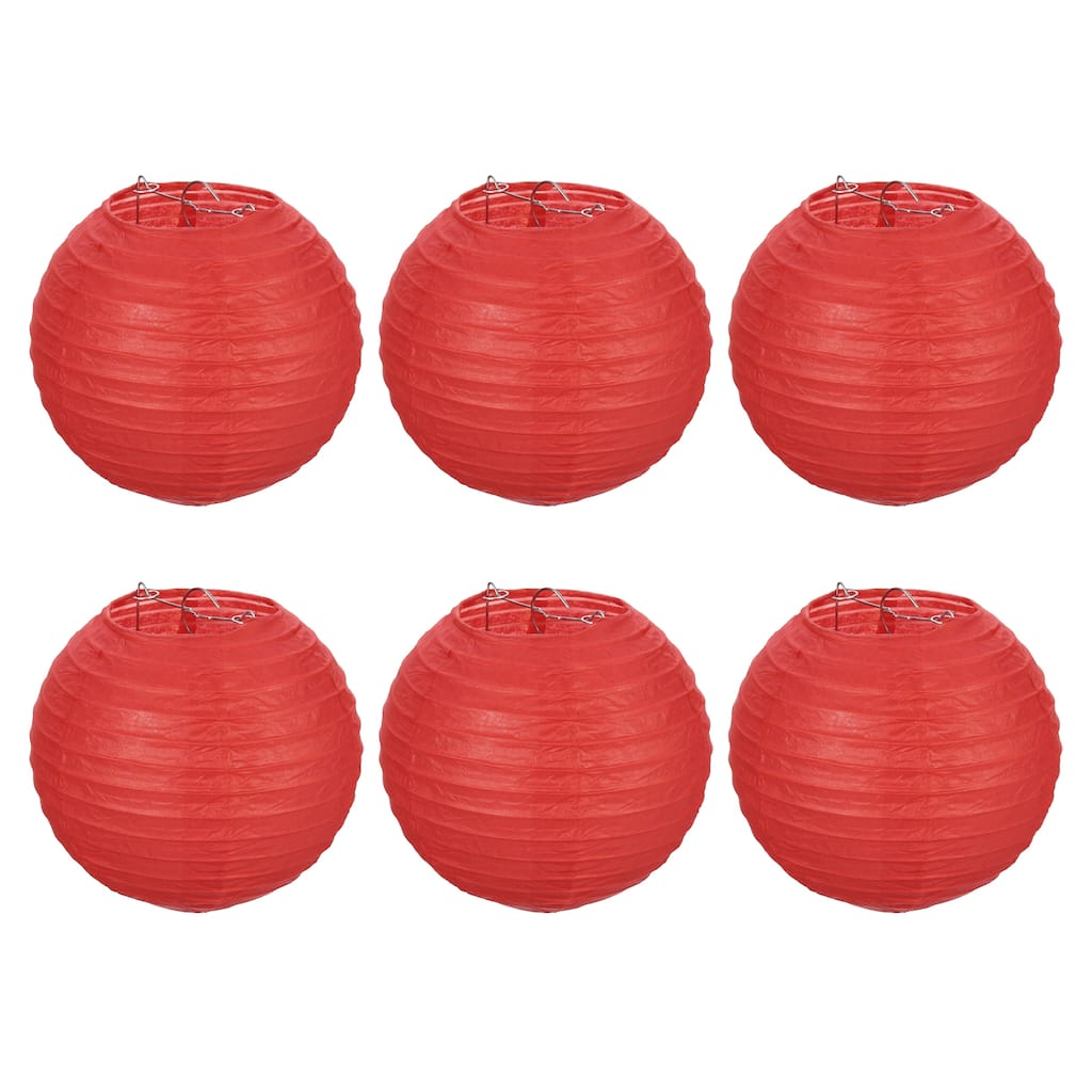 6pcs 6 Inch Folding Hanging Paper Lanterns for Wedding Home Party