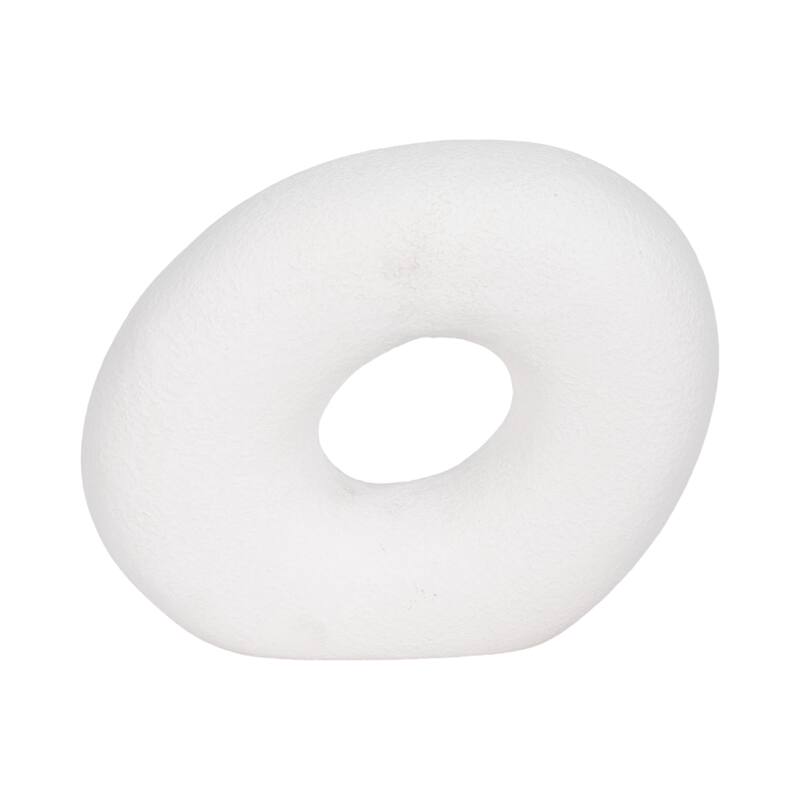 Sagebrook Home Ceramic Elegance Unique Slanted Circle Decor Piece for Modern Homes